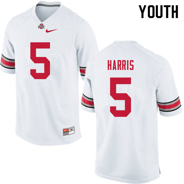 Youth Ohio State Buckeyes #5 Jaylen Harris White Authentic College Stitched Football Jersey 23OE043SF